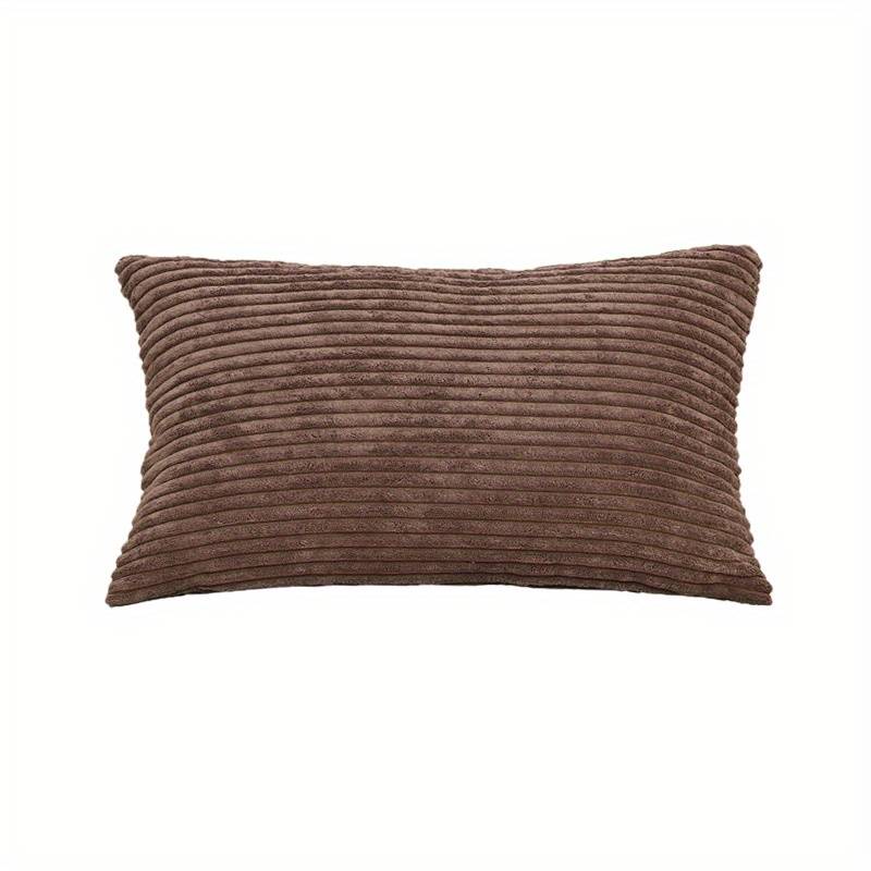 Topfinel Housse Coussin 50x70 Decoratif En Velours Côtelé Avec Fermeture Eclair Caché Taie Oreiller Super Doux