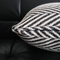 Housse de Coussin Géométrique Noir et Blanc