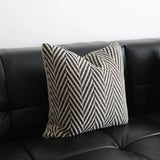 Housse de Coussin Géométrique Noir et Blanc