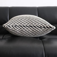 Housse de Coussin Géométrique Noir et Blanc