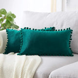 Housse de Coussin avec Pompon